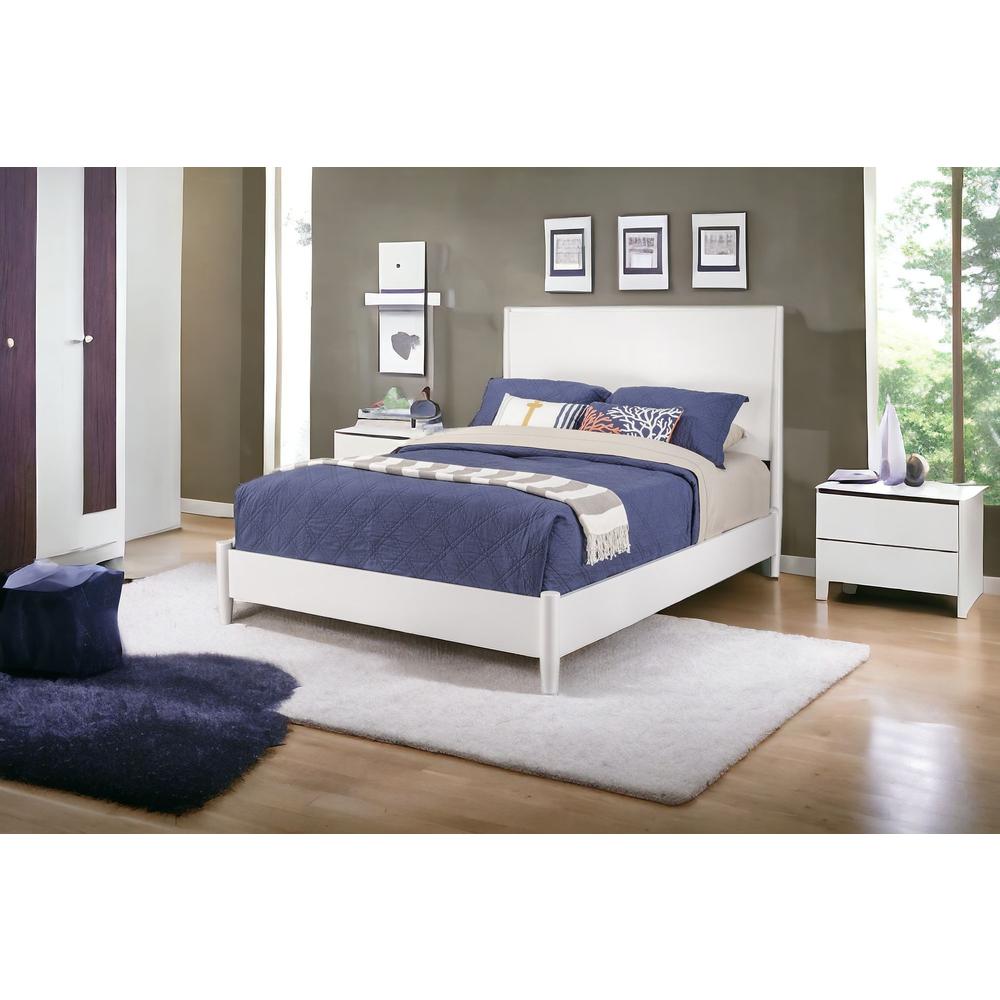White Solid and Manufactured Wood California King Bed. Picture 4