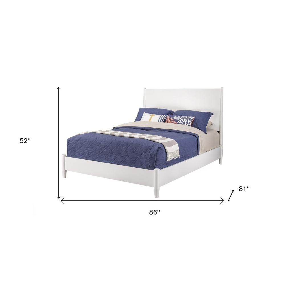 White Solid and Manufactured Wood King Bed. Picture 9