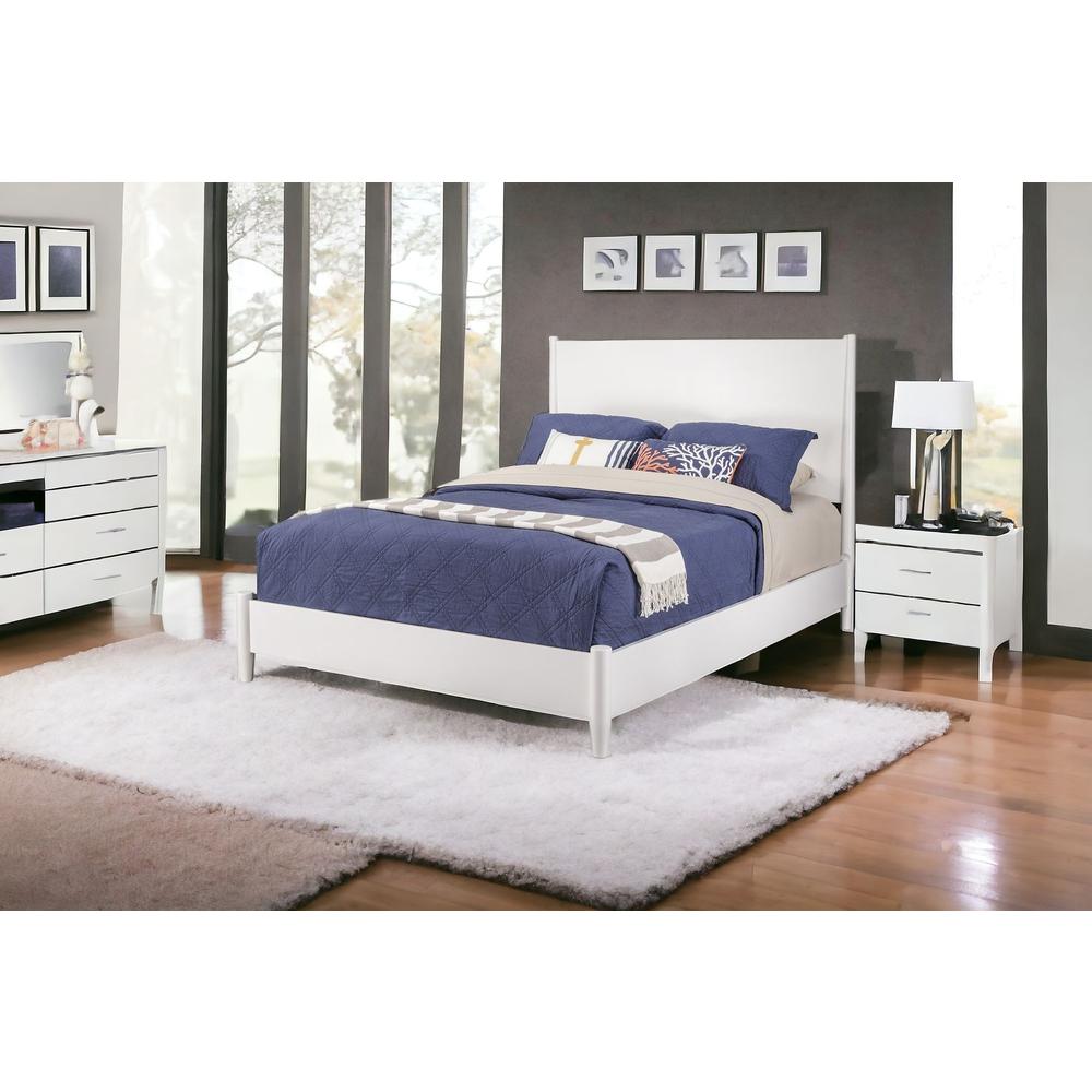 White Solid and Manufactured Wood King Bed. Picture 5