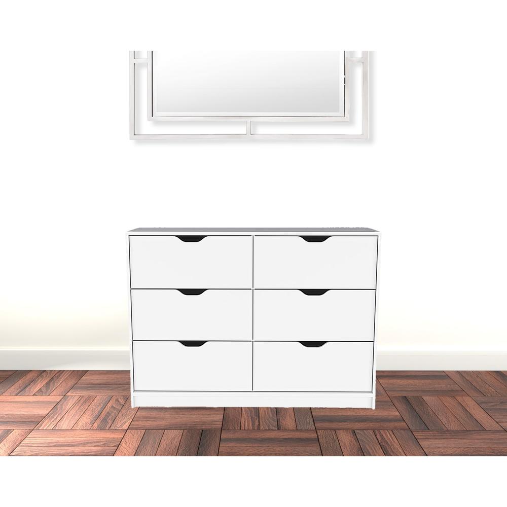 42" White Four Drawer Dresser. Picture 2