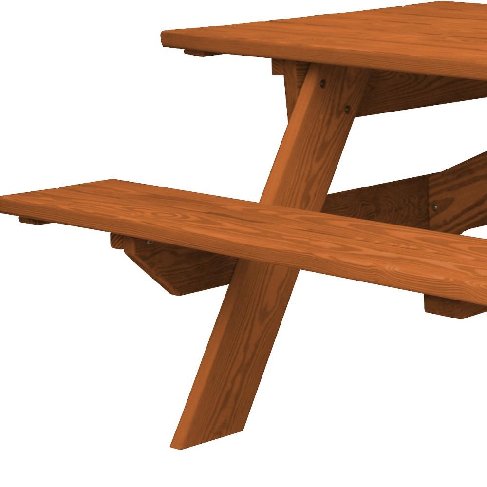 Cedar Chest Solid Wood Outdoor Picnic Table. Picture 5