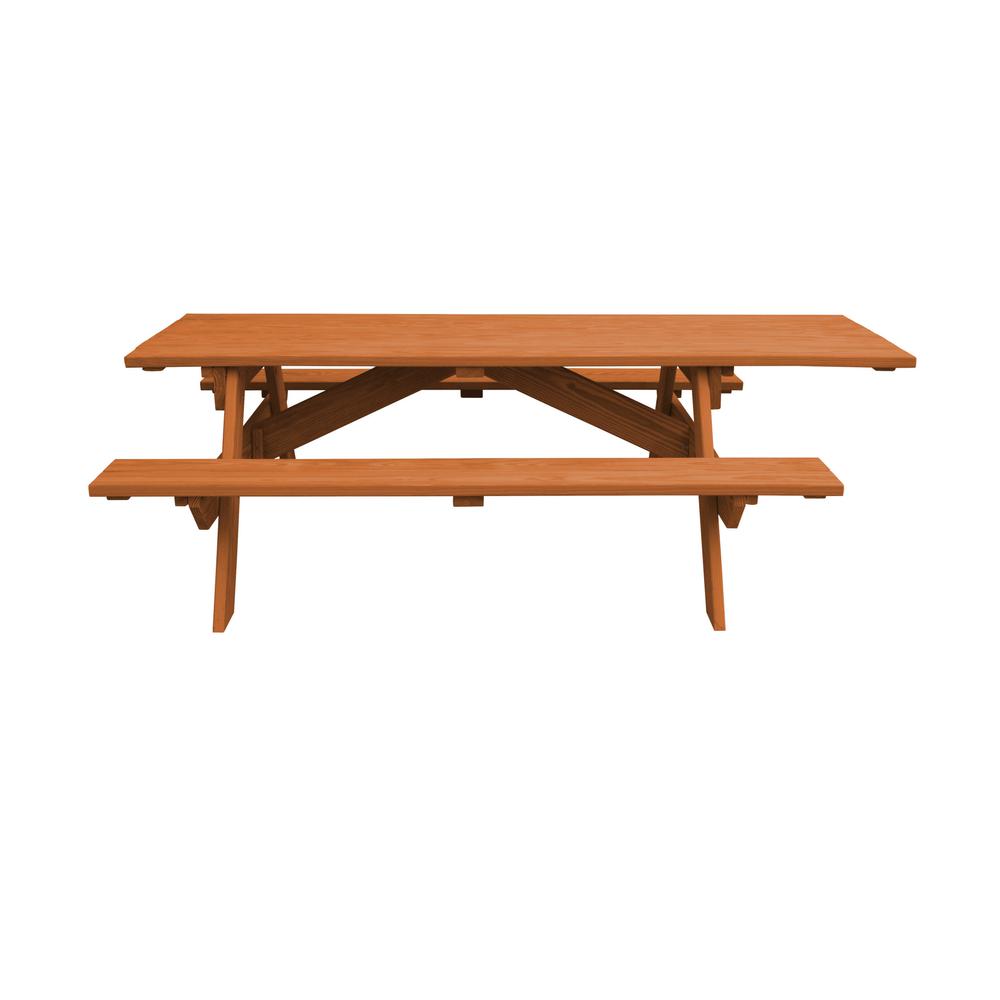 Cedar Chest Solid Wood Outdoor Picnic Table. Picture 1