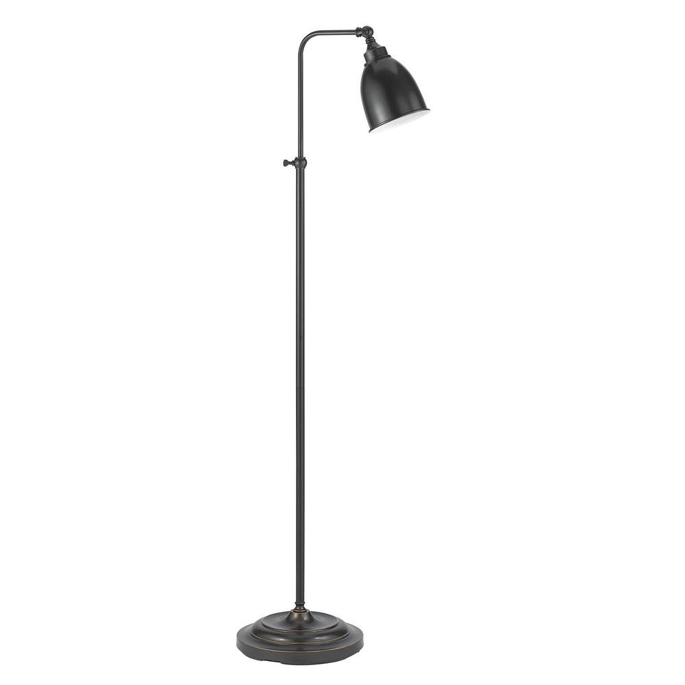62" Bronze Adjustable Traditional Shaped Floor Lamp With Bronze Dome Shade. Picture 2
