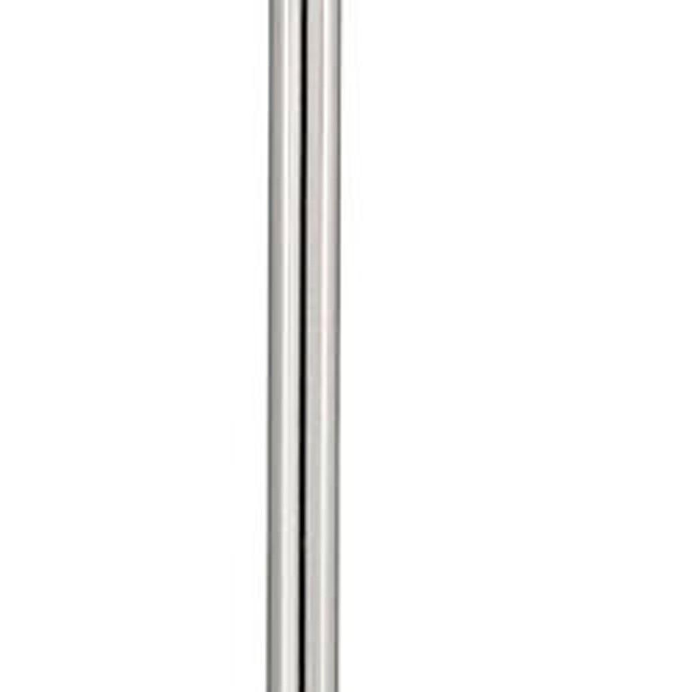 60" Nickel Traditional Shaped Floor Lamp With White Square Shade. Picture 4