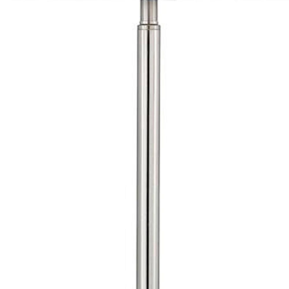 60" Nickel Traditional Shaped Floor Lamp With White Square Shade. Picture 5