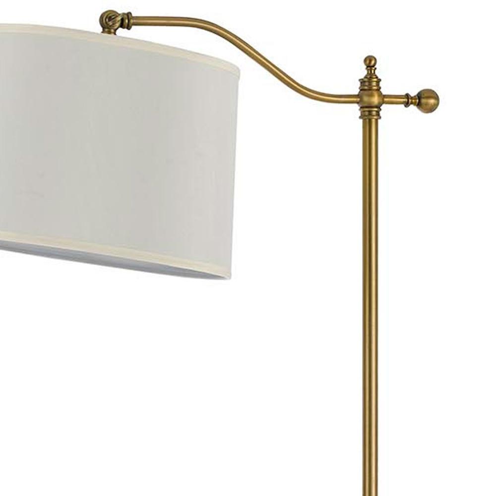 63" Bronze Adjustable Traditional Shaped Floor Lamp With White Square Shade. Picture 5