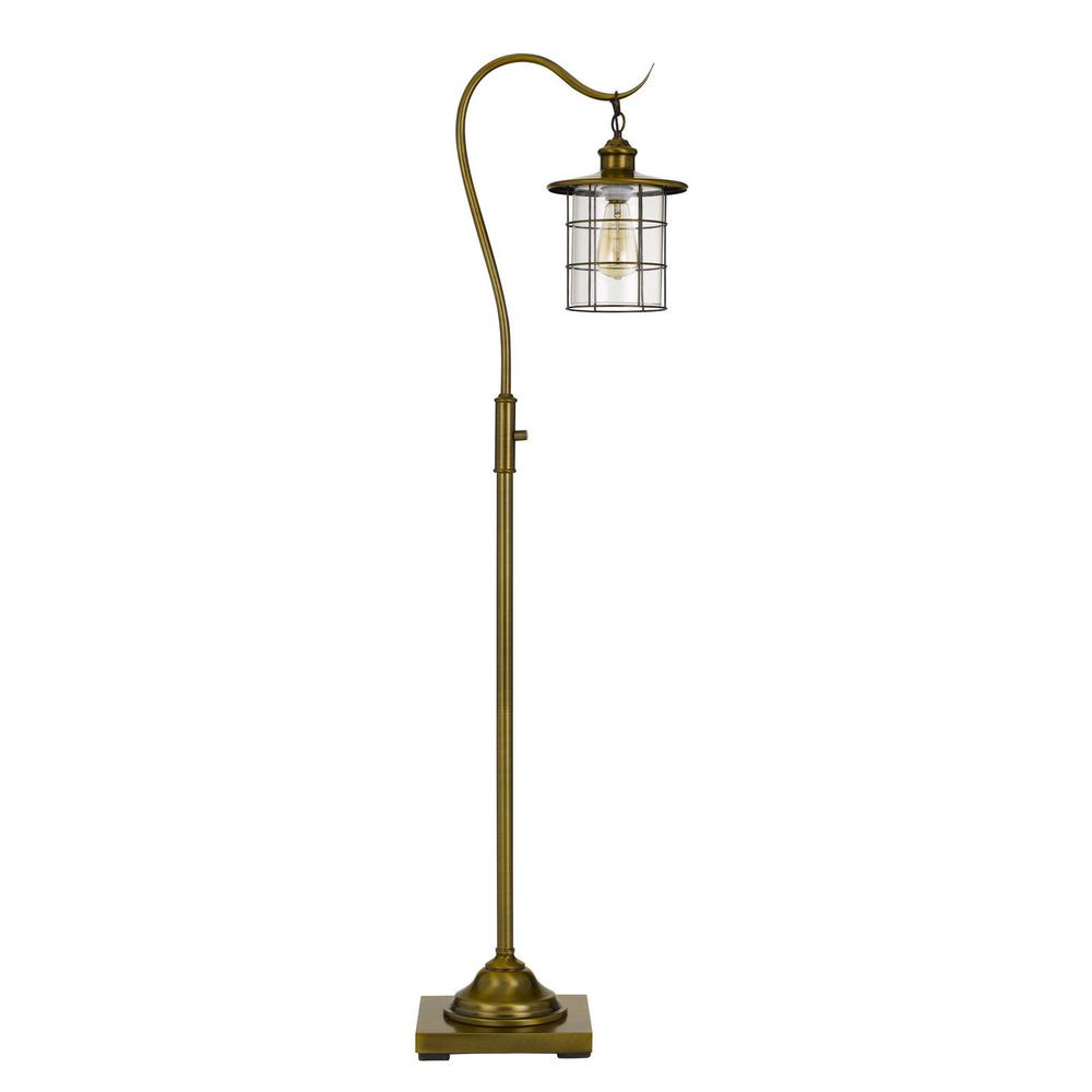 60" Brass Traditional Shaped Floor Lamp. Picture 2