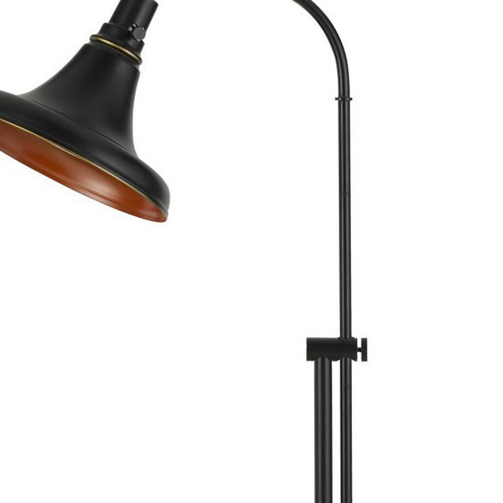 58" Bronze Adjustable Traditional Shaped Floor Lamp With Bronze Dome Shade. Picture 4
