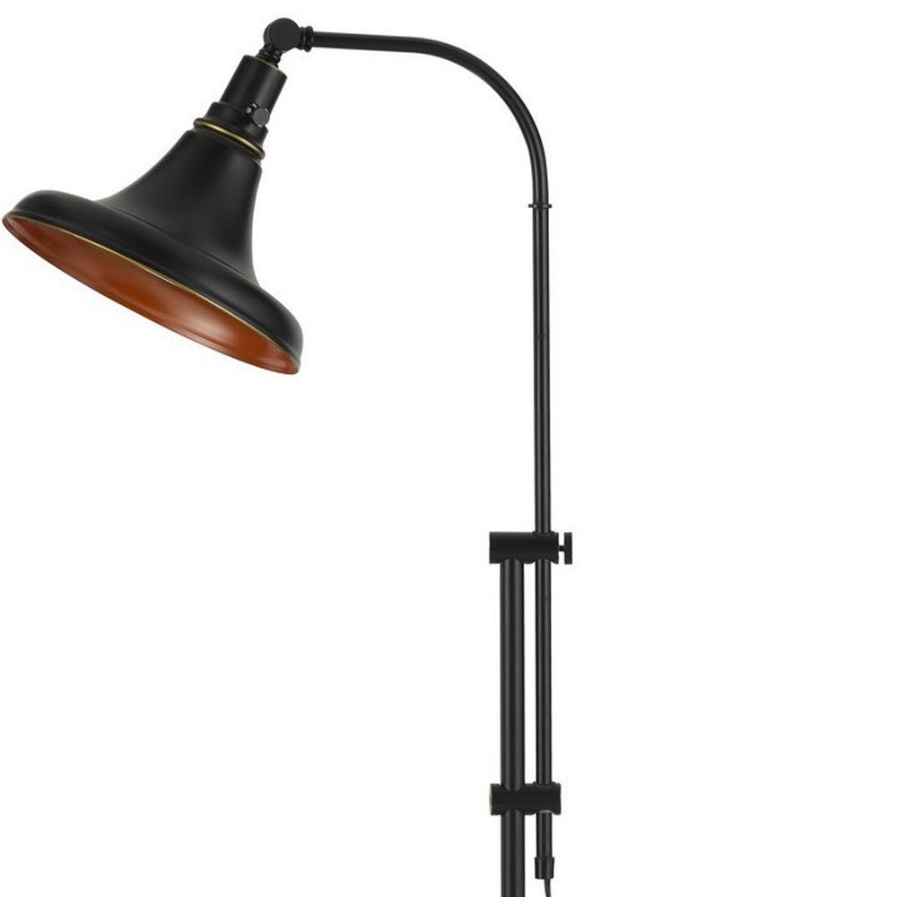 58" Bronze Adjustable Traditional Shaped Floor Lamp With Bronze Dome Shade. Picture 5