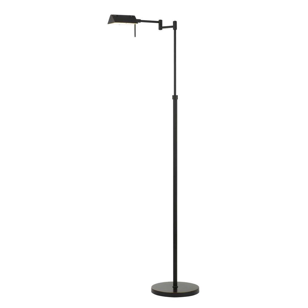 61" Bronze Adjustable Swing Arm Floor Lamp. Picture 1
