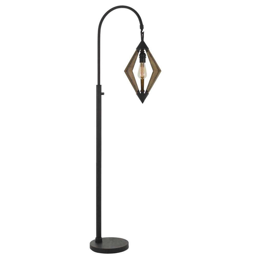 67" Black Traditional Shaped Floor Lamp. Picture 2