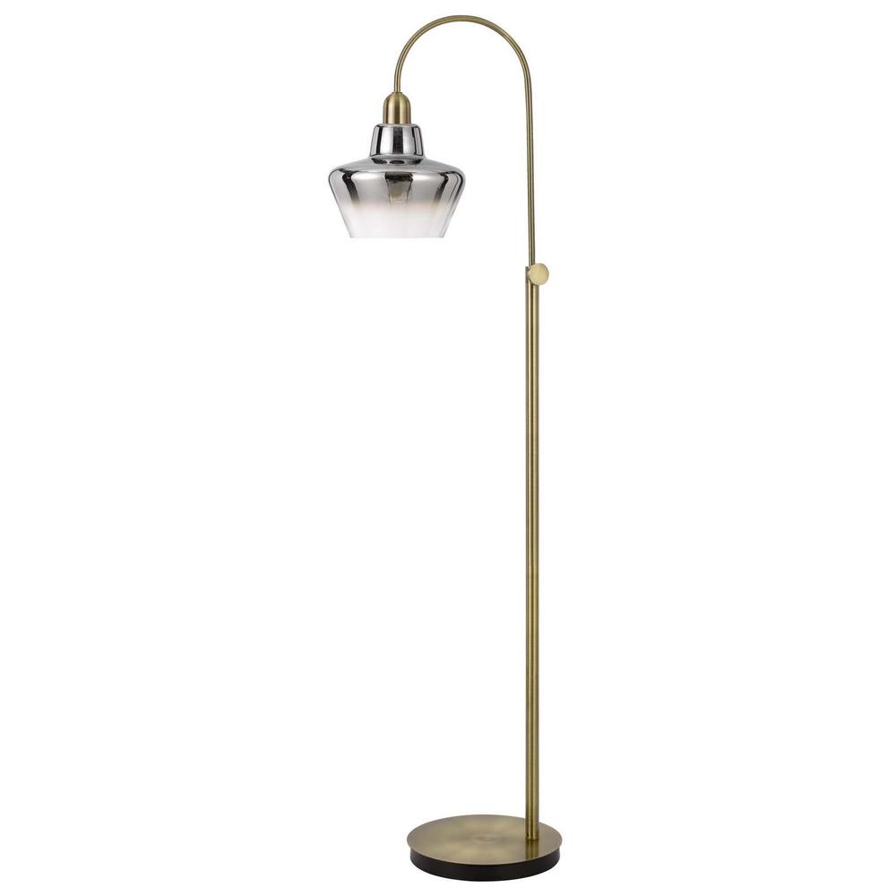 61" Brass Adjustable Arc Floor Lamp. Picture 2