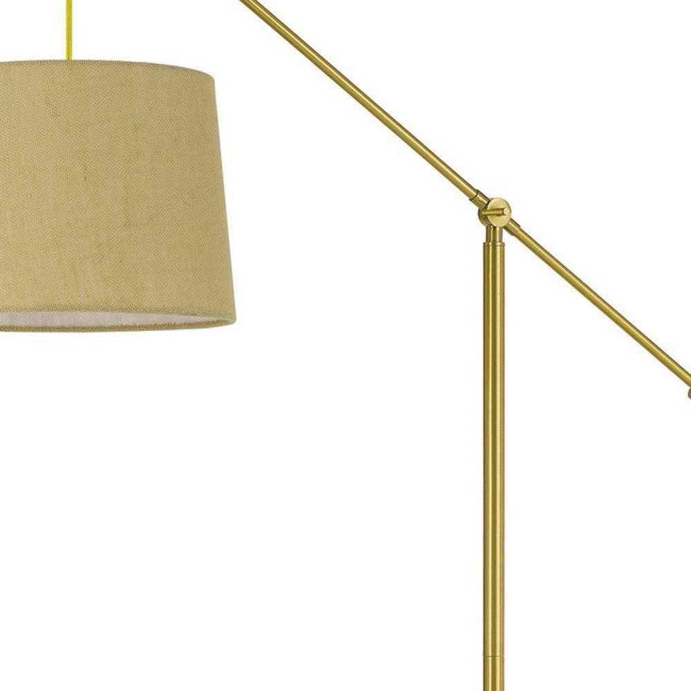 68" Brass Adjustable Traditional Shaped Floor Lamp. Picture 4