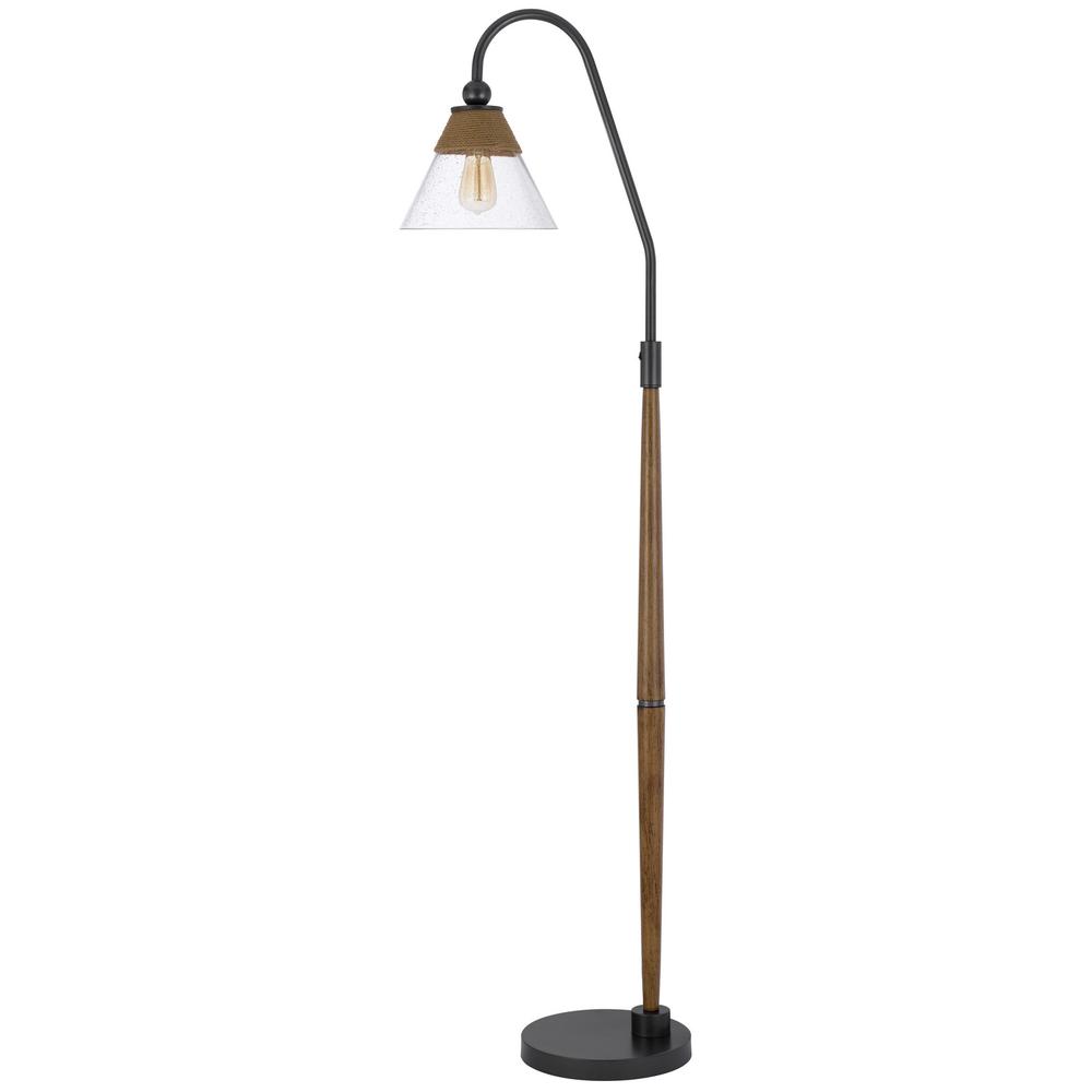 71" Brown Traditional Shaped Floor Lamp. Picture 1