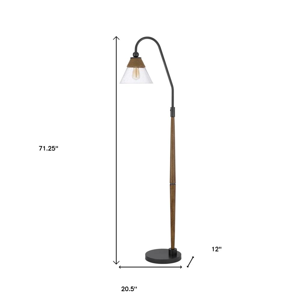 71" Brown Traditional Shaped Floor Lamp. Picture 6