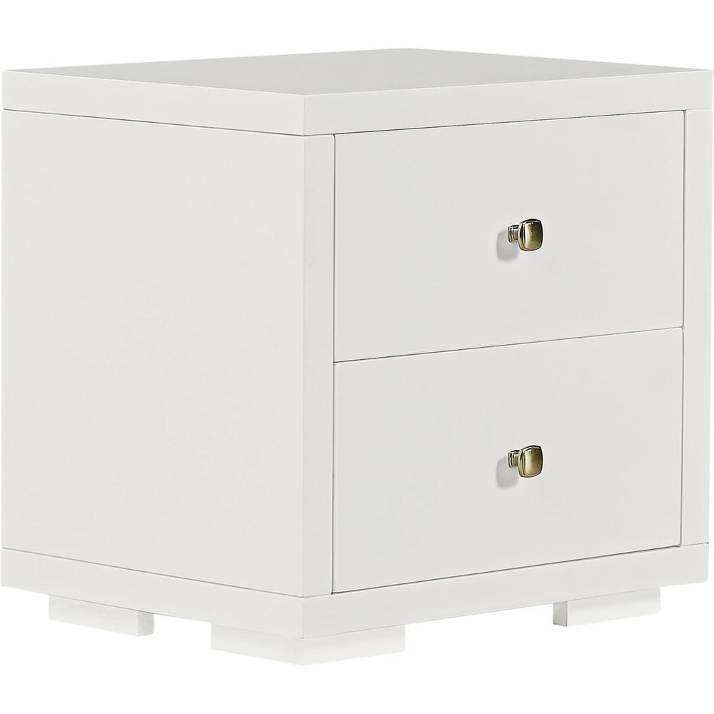 19" White Two Drawer Nightstand. Picture 2