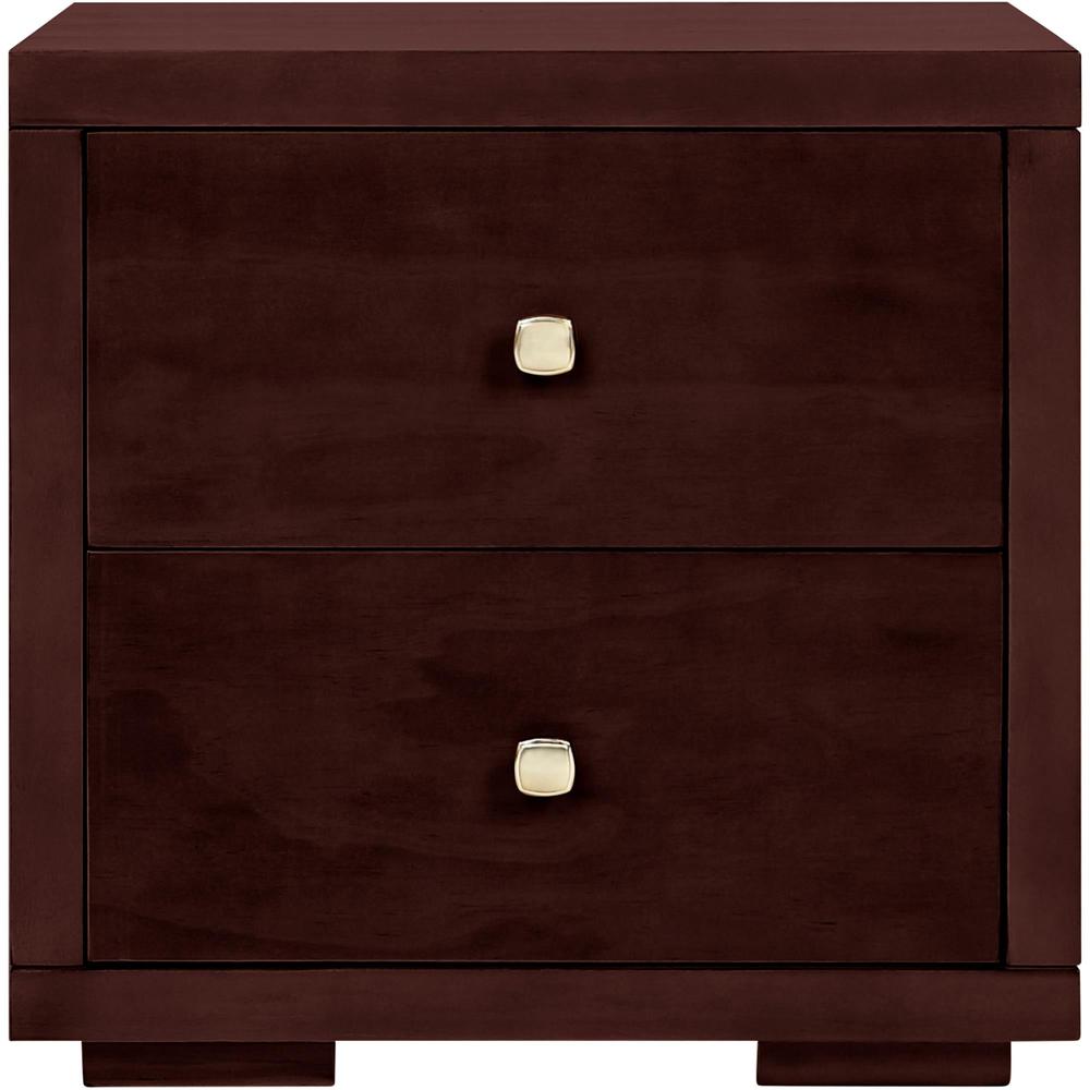 19" Espresso Two Drawer Nightstand. Picture 4