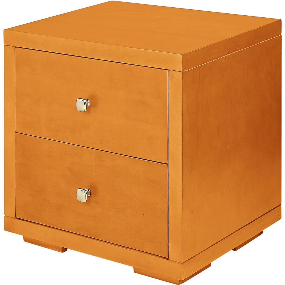 19" Cherry Two Drawer Nightstand. Picture 1