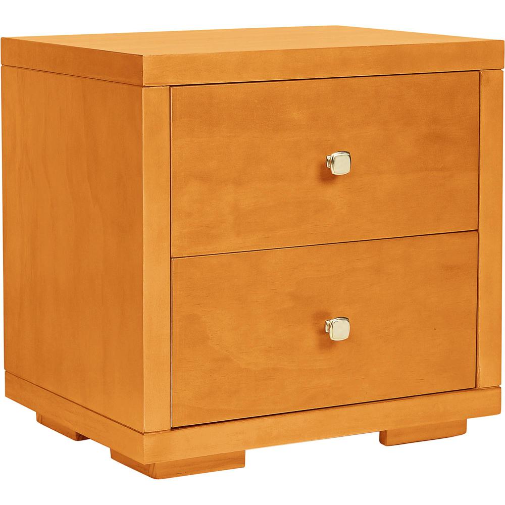 19" Cherry Two Drawer Nightstand. Picture 3