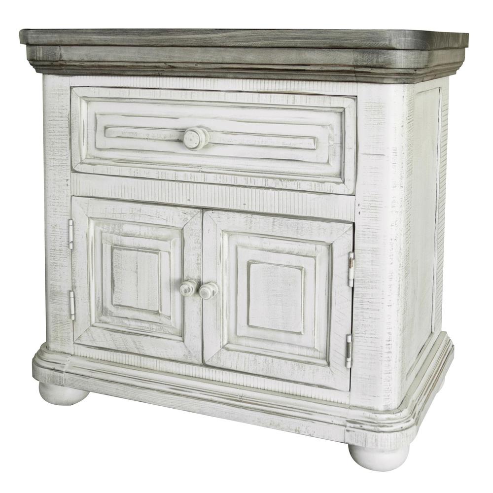 27" Ivory One Drawer Nightstand. Picture 1
