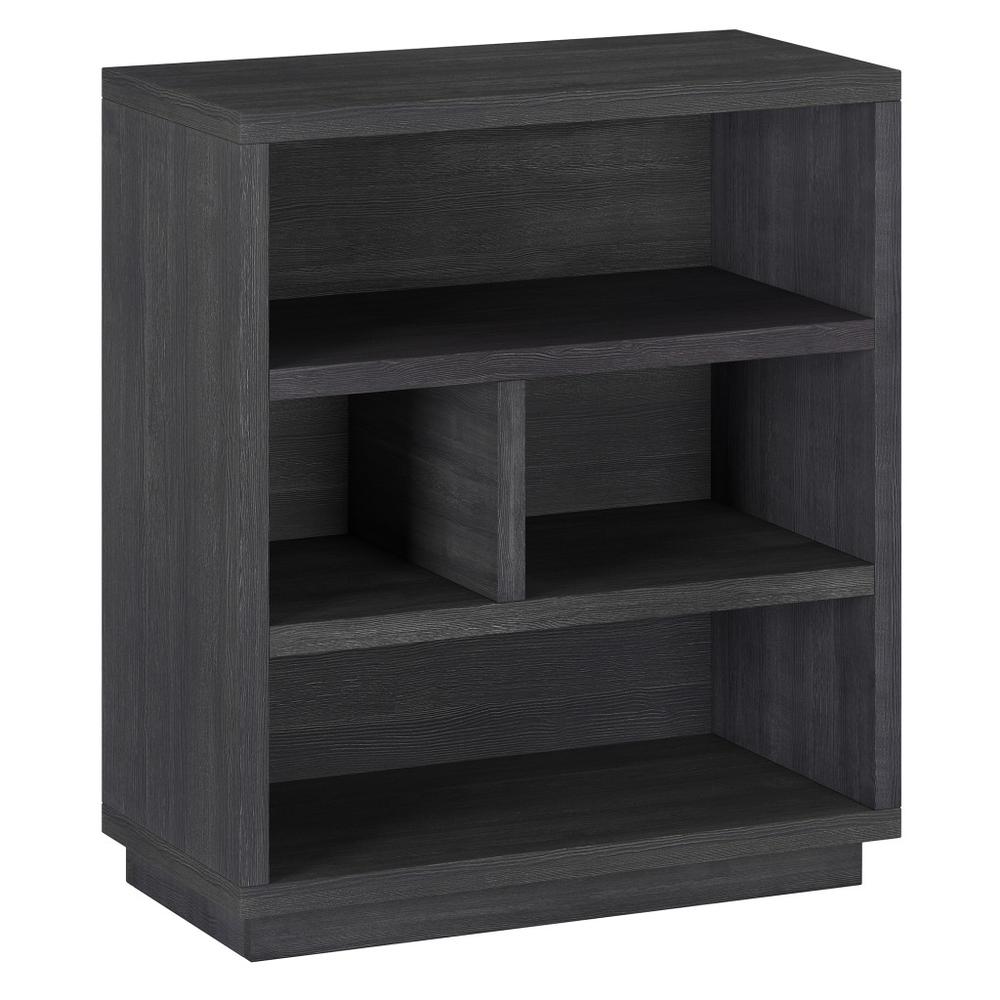 32" Gray Four Tier Standard Bookcase. Picture 1