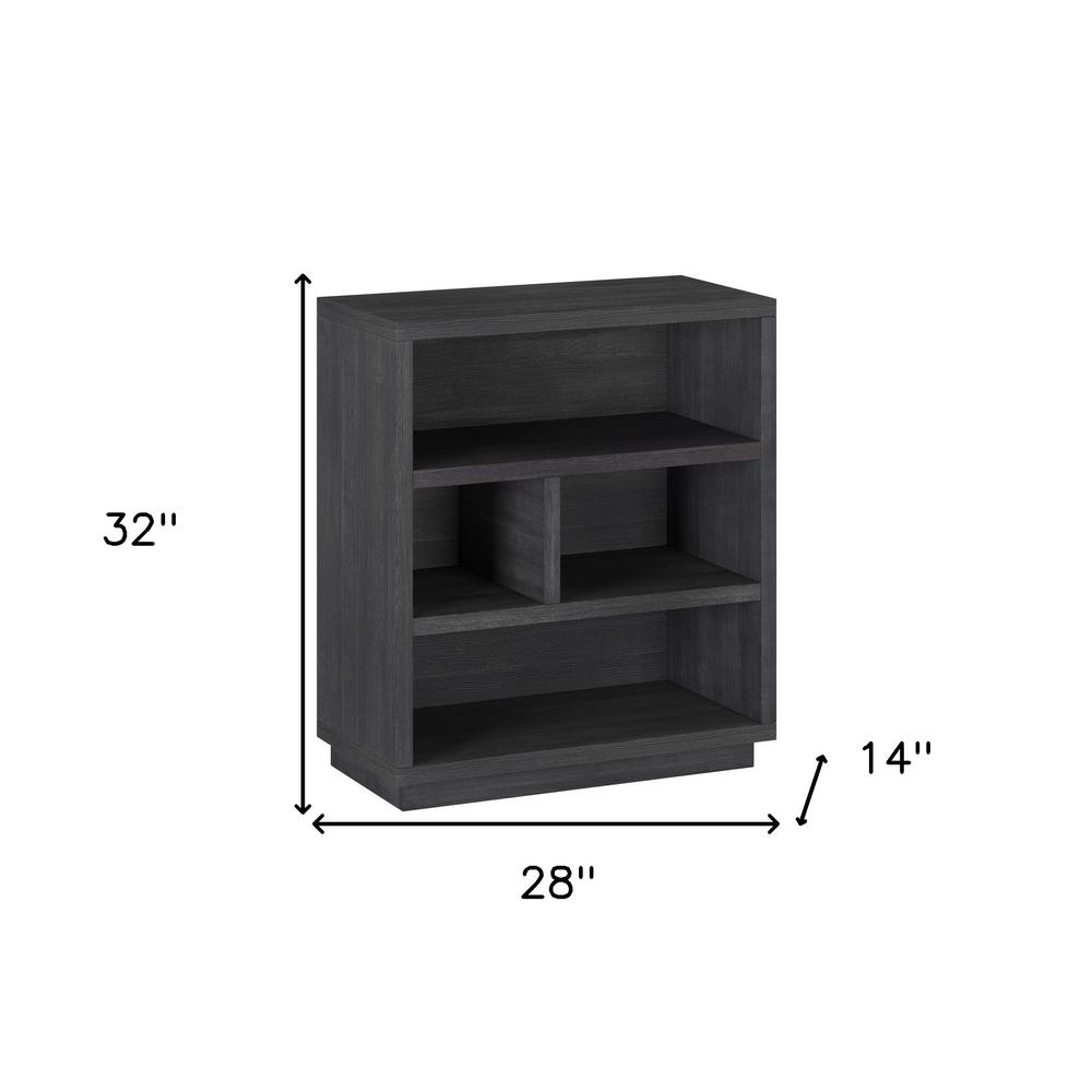 32" Gray Four Tier Standard Bookcase. Picture 7