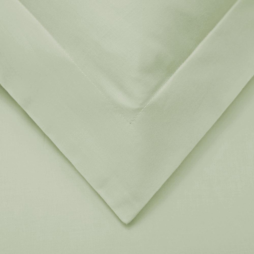 Light Green Queen Cotton Blend 1000 Thread Count Washable Duvet Cover Set. Picture 3