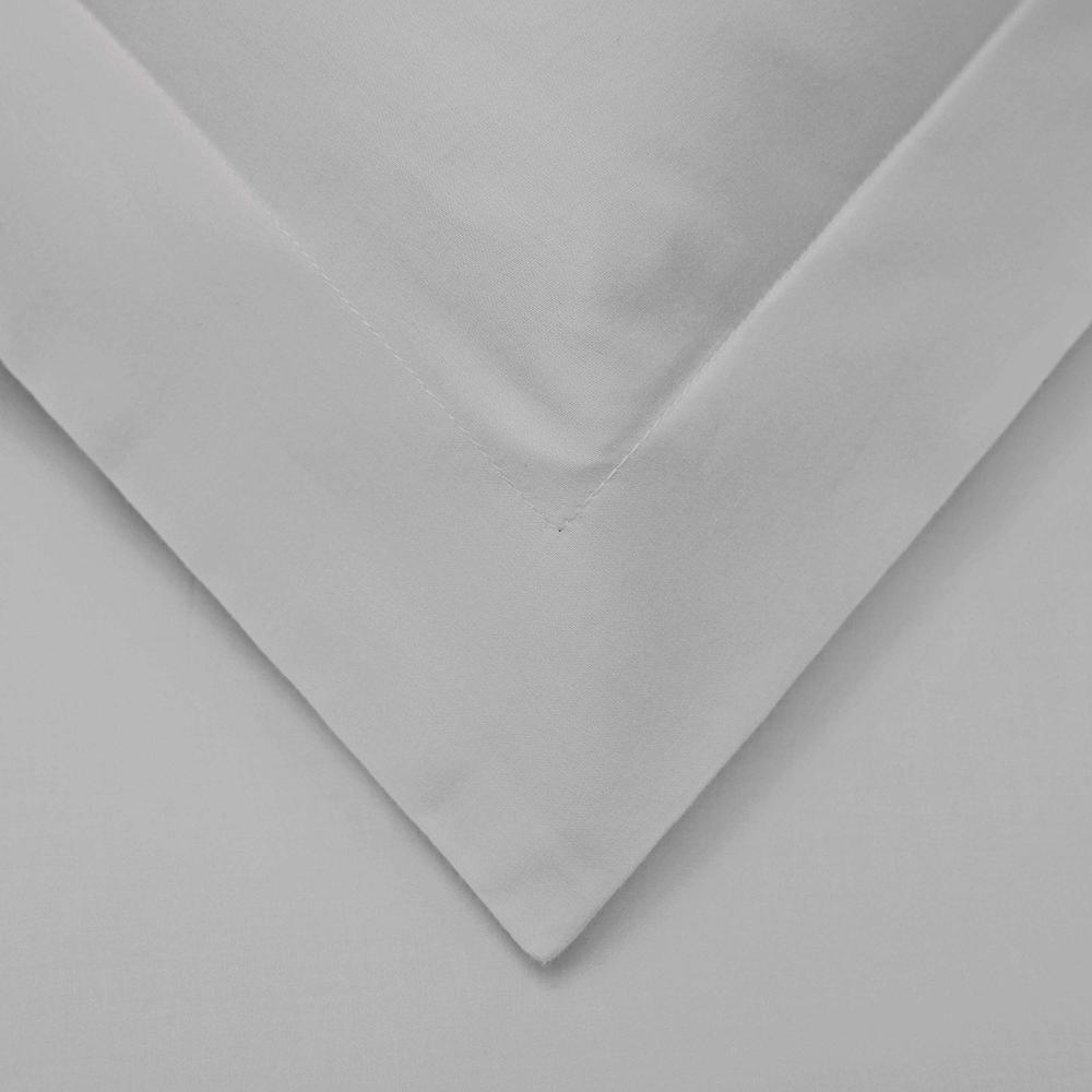 Light Gray King Cotton Blend 1000 Thread Count Washable Duvet Cover Set. Picture 3
