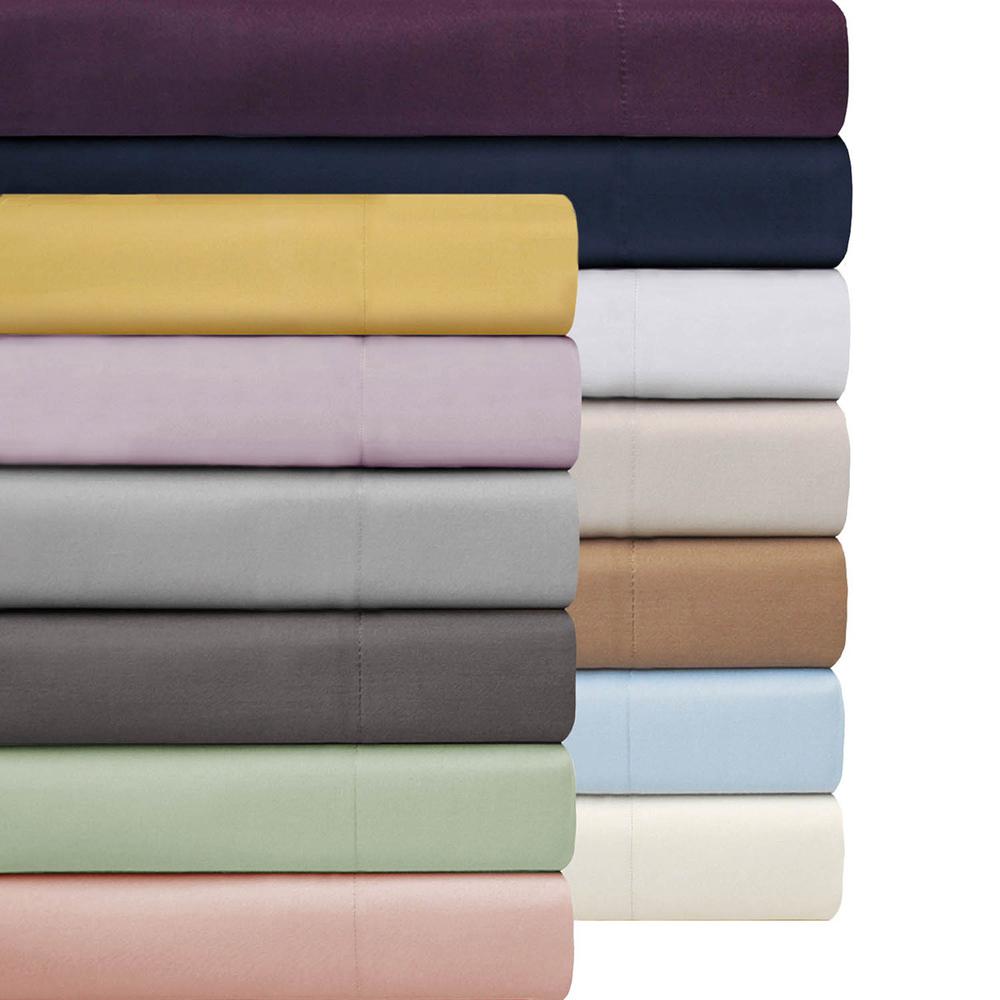 Light Gray King Cotton Blend 1000 Thread Count Washable Duvet Cover Set. Picture 2