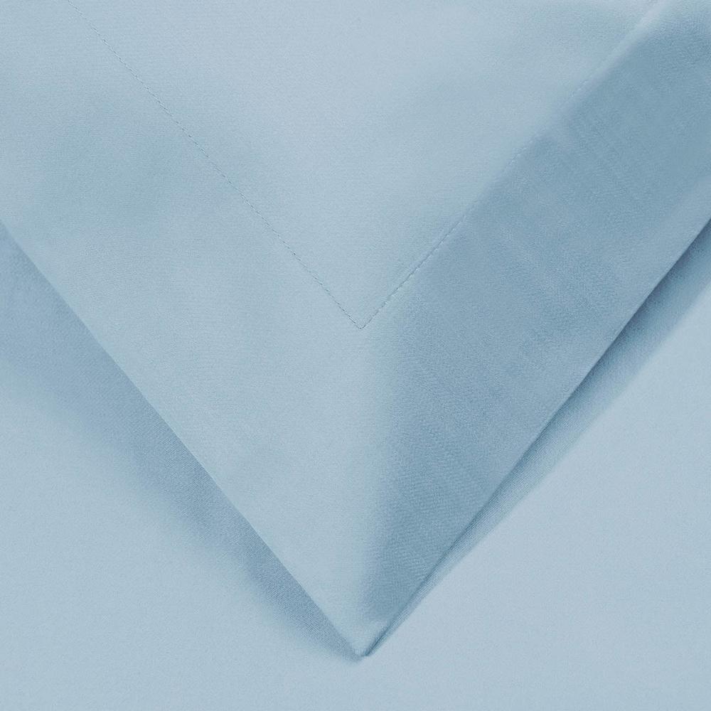 Light Blue King Cotton Blend 1200 Thread Count Washable Duvet Cover Set. Picture 3