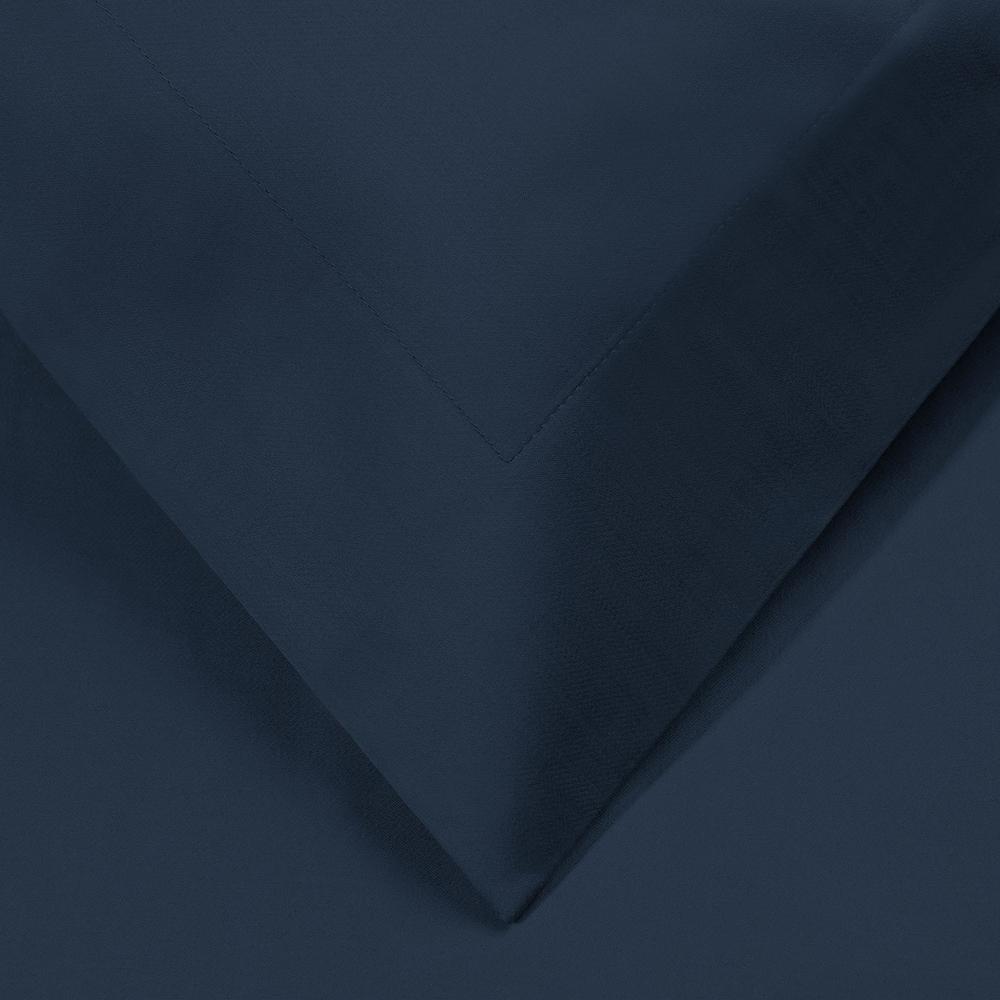 Navy Blue King Cotton Blend 1200 Thread Count Washable Duvet Cover Set. Picture 5