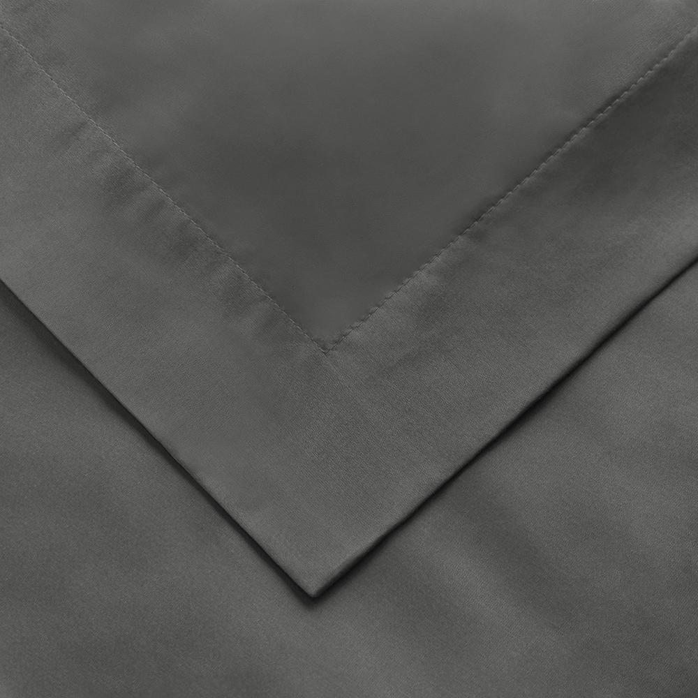 Gray King Cotton Blend 1500 Thread Count Washable Duvet Cover Set. Picture 3