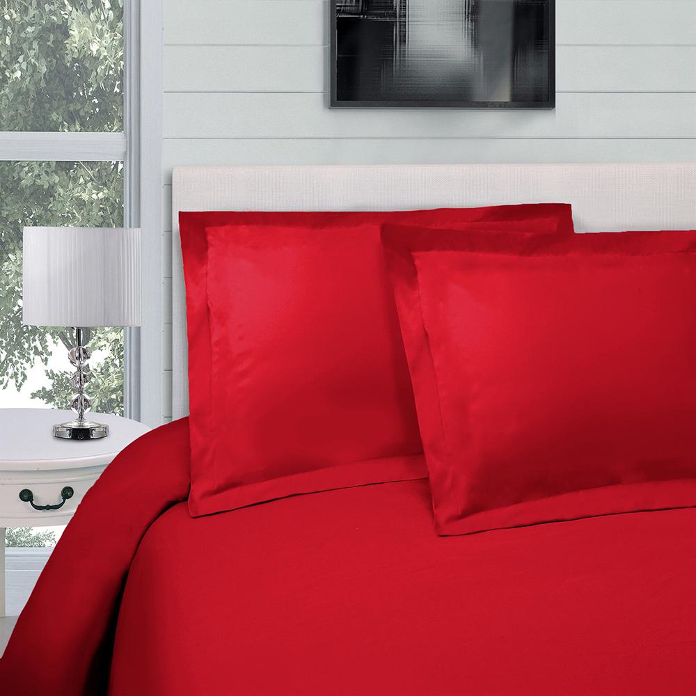 Red Queen Cotton Blend 300 Thread Count Washable Duvet Cover Set. Picture 3