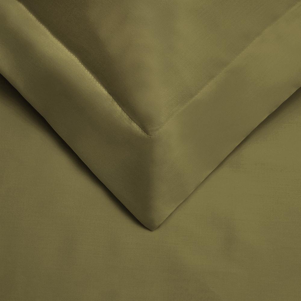 Sage Queen Cotton Blend 300 Thread Count Washable Duvet Cover Set. Picture 3
