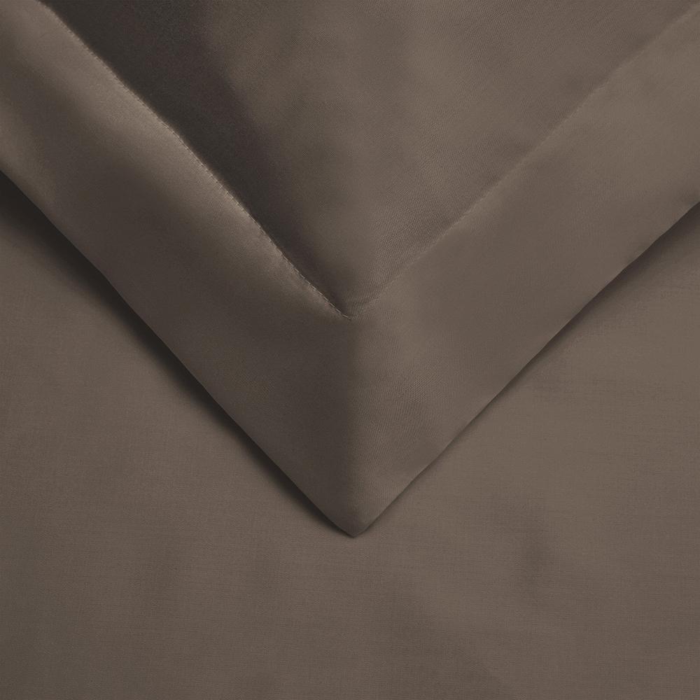 Gray Queen Cotton Blend 400 Thread Count Washable Duvet Cover Set. Picture 2