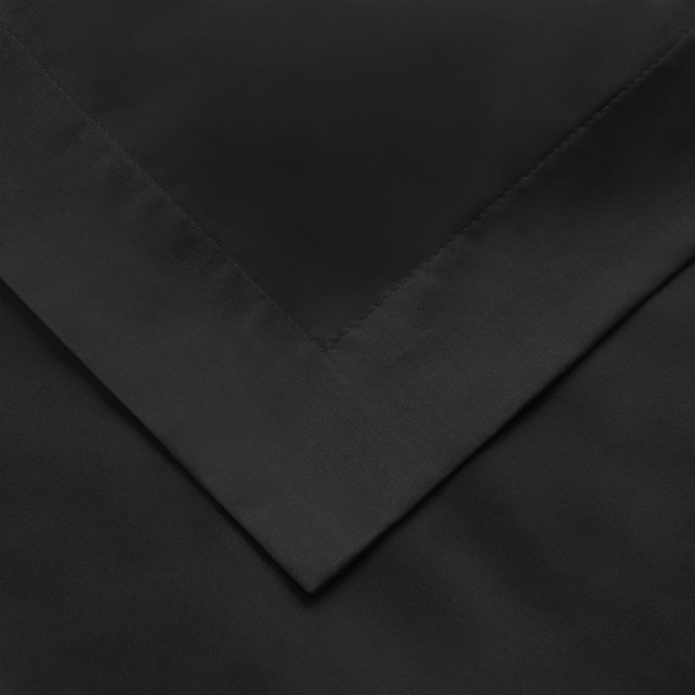 Black Queen Cotton Blend 650 Thread Count Washable Duvet Cover Set. Picture 3