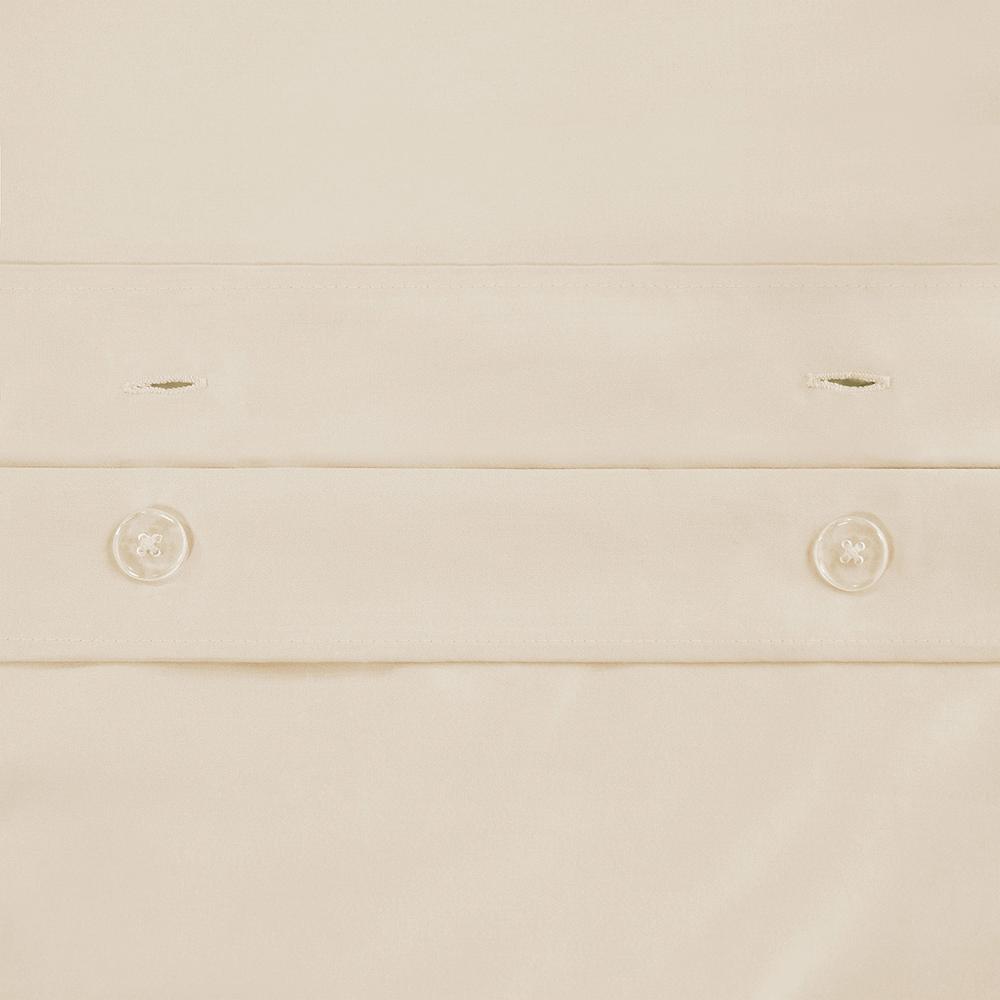 Ivory Queen Cotton Blend 650 Thread Count Washable Duvet Cover Set. Picture 3