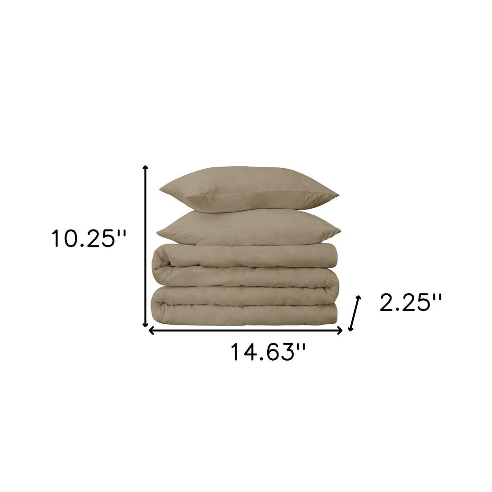 Linen Twin Cotton Blend 650 Thread Count Washable Duvet Cover Set. Picture 5