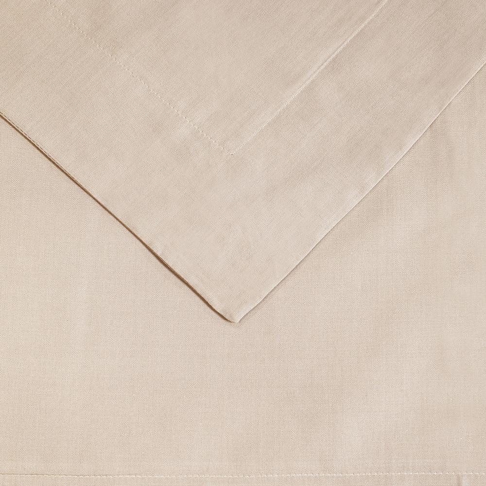 Tan Queen 100% Cotton 300 Thread Count Washable Duvet Cover Set. Picture 3