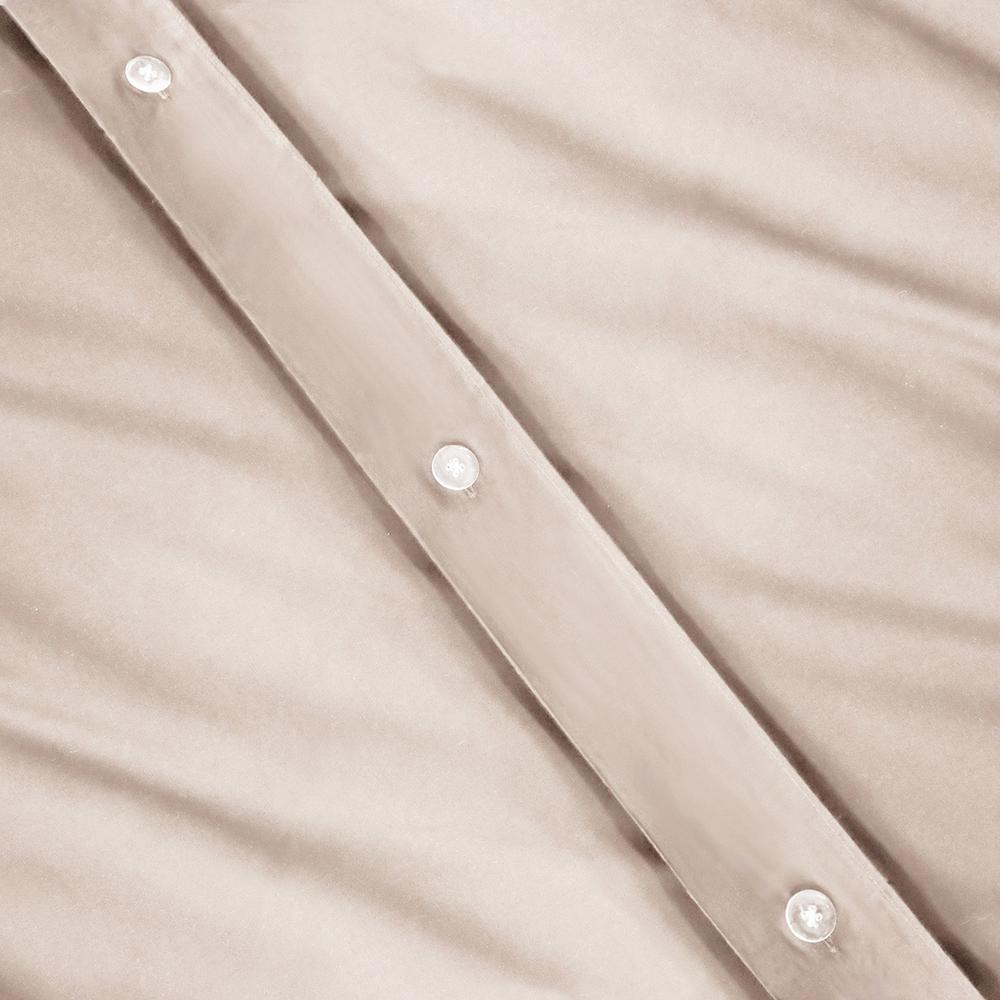 Tan Queen 100% Cotton 300 Thread Count Washable Duvet Cover Set. Picture 4