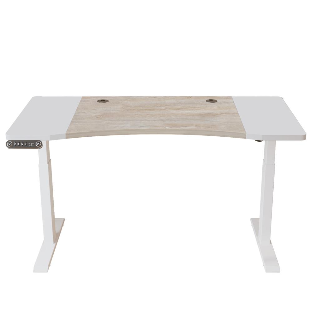 63" Adjustable White Unique Standing Desk. Picture 2