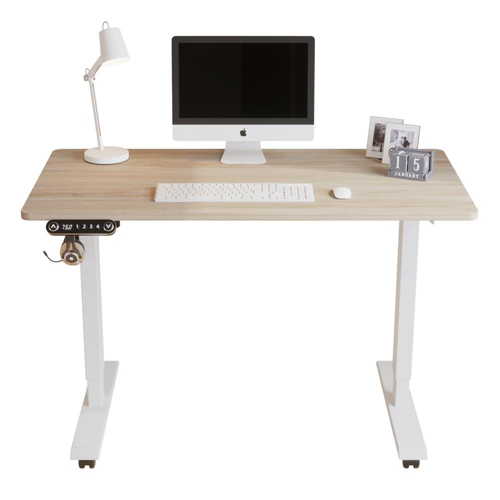 48" Adjustable Light Khaki And White Standing Desk. Picture 4