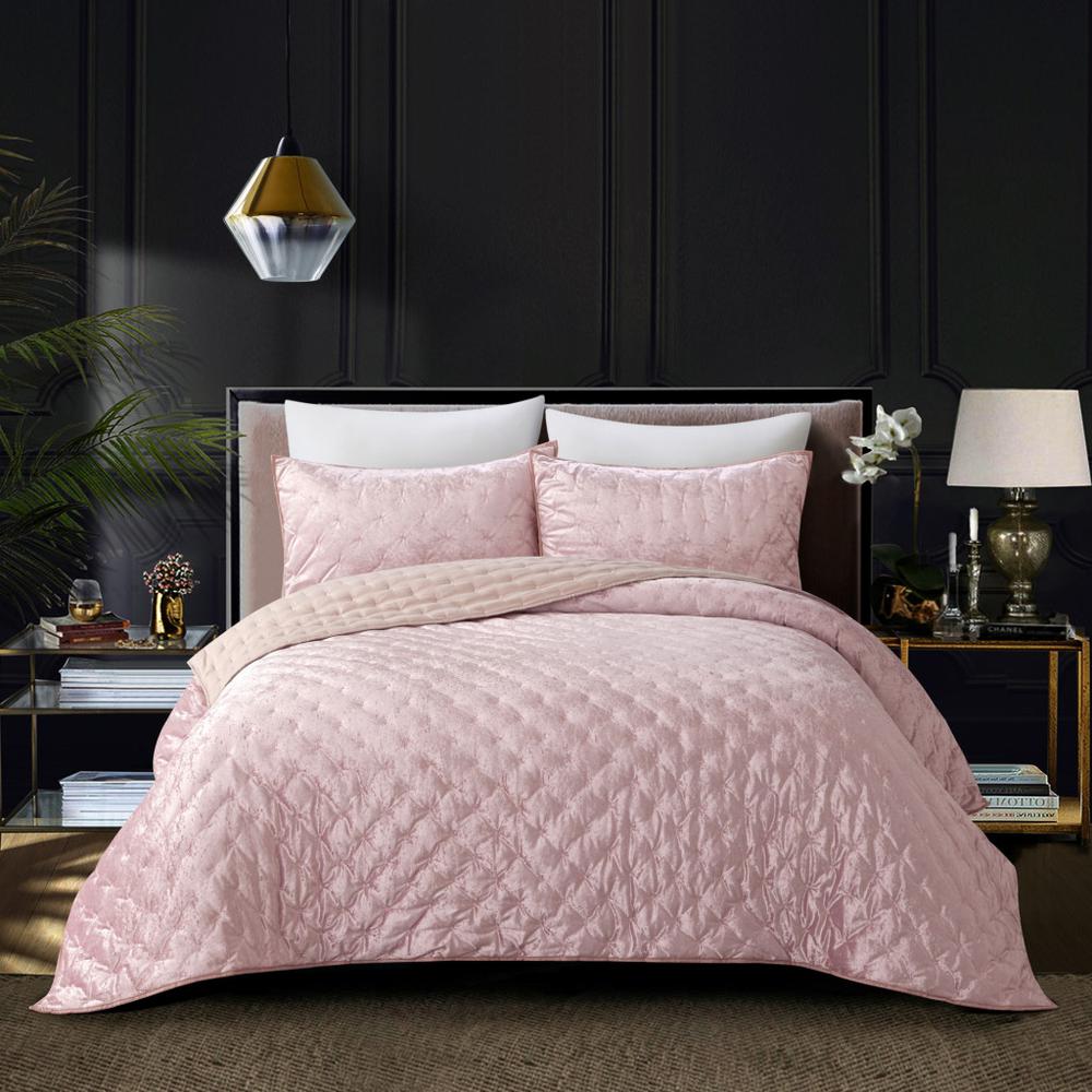 Blush Queen Polyester 220 Thread Count Washable Down Comforter Set. Picture 5
