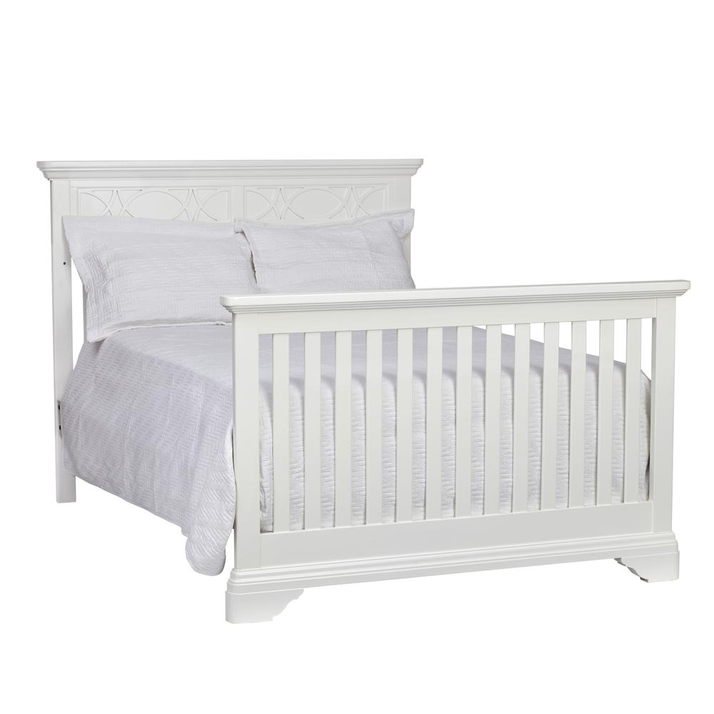 White Solid and Manufactured Wood Standard Four In One Convertible Crib. Picture 4