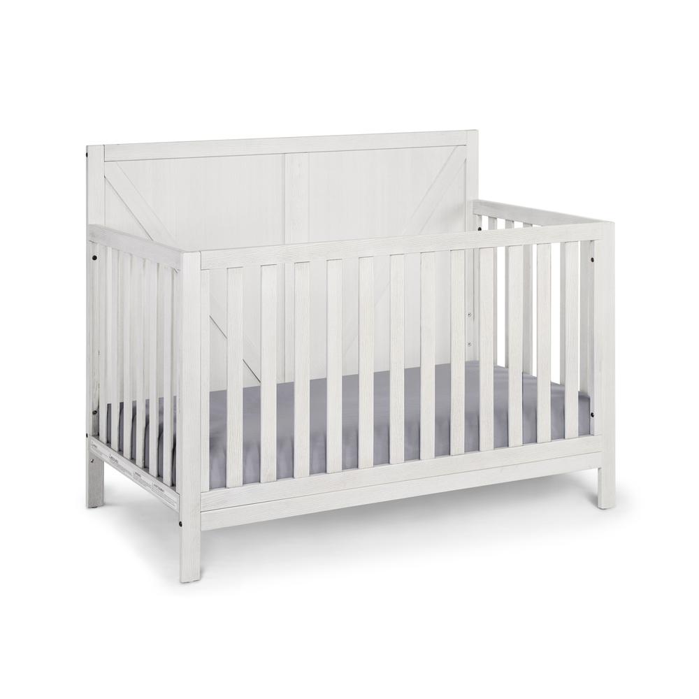 Gray Solid and Manufactured Wood Standard Four In One Convertible Crib. Picture 2
