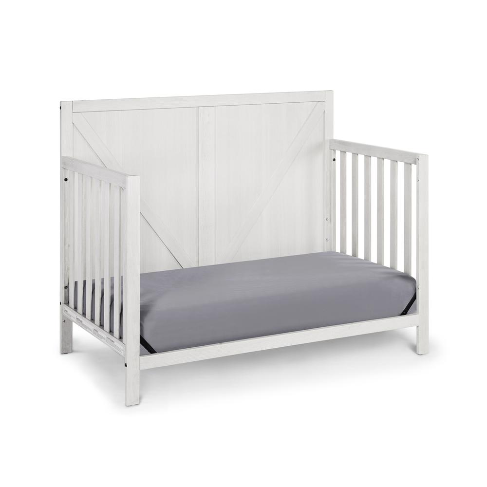 Gray Solid and Manufactured Wood Standard Four In One Convertible Crib. Picture 8