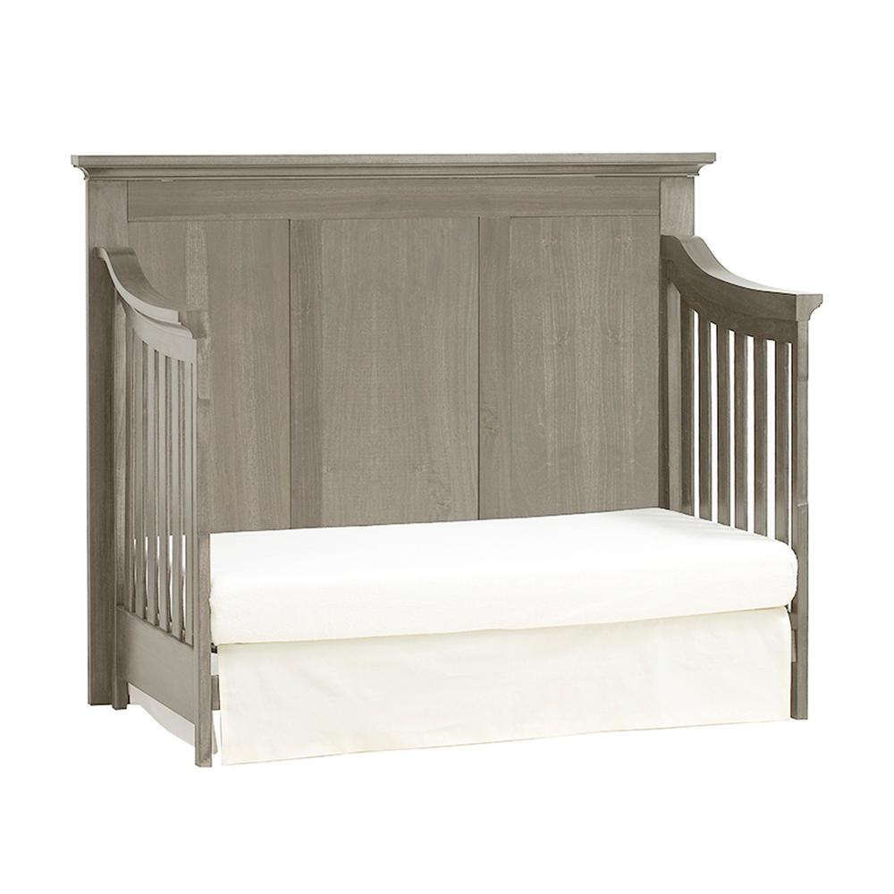 Ash Gray Solid and Manufactured Wood Standard Four In One Convertible Crib. Picture 2