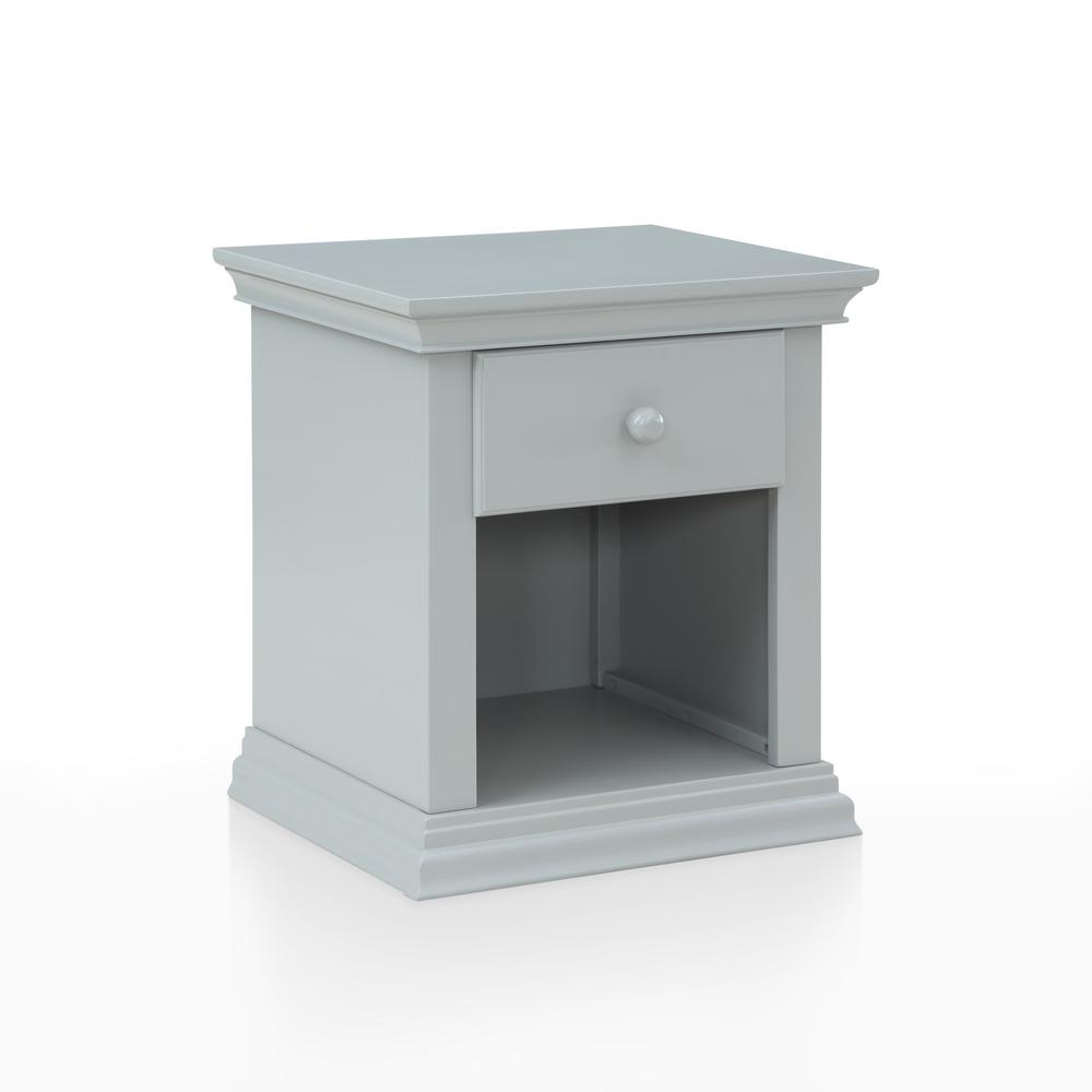 24" Gray One Drawer Nightstand. Picture 2