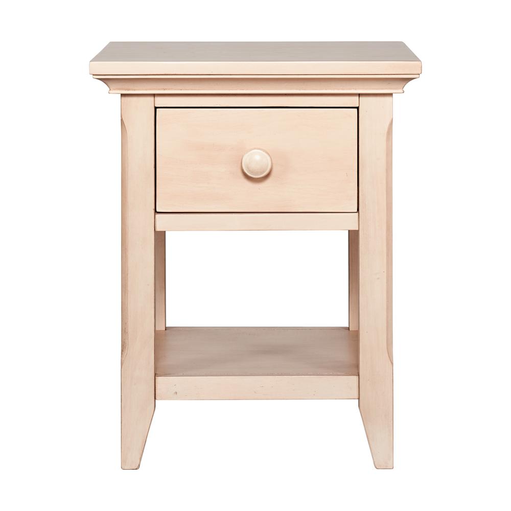 24" Sand One Drawer Nightstand. Picture 1