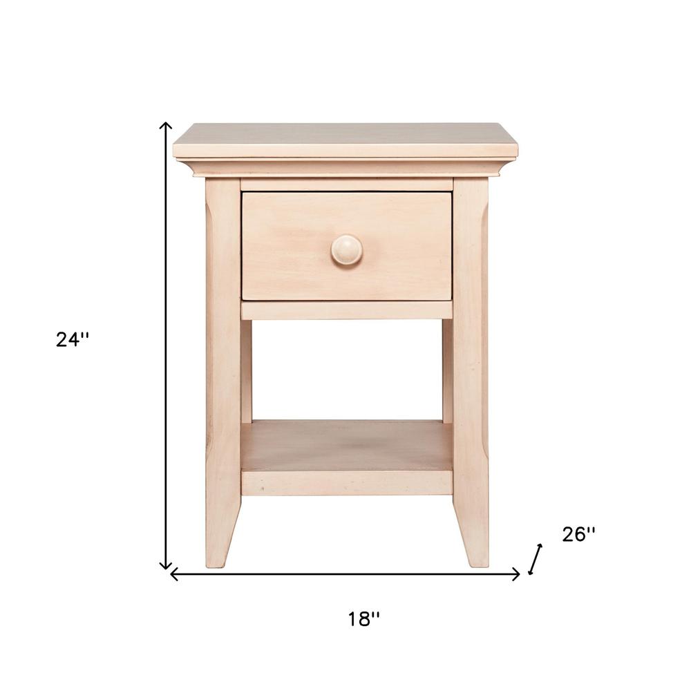 24" Sand One Drawer Nightstand. Picture 6